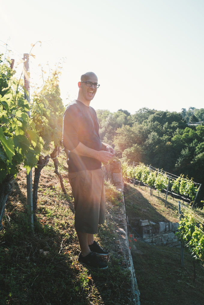 Weingut der Landeshauptstadt Stuttgart | Weingutsleiter Timo Saier mitten im Weinberg Cannstatter Zuckerle | Copyright Yannick Stechmeyer-Emden